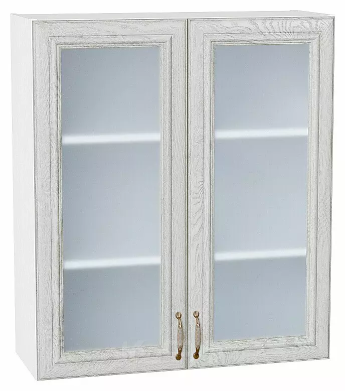 Шкаф верхний с 2-мя остекленными дверцами Шале White Dreamline Белый 920*800*302