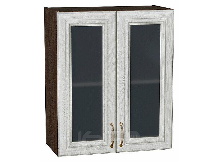 Шкаф верхний с 2-мя остекленными дверцами Шале White Dreamline Венге 716*600*320