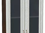 Шкаф верхний с 2-мя остекленными дверцами Шале White Dreamline Венге 716*600*320