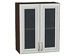 Шкаф верхний с 2-мя остекленными дверцами Шале White Dreamline Венге 716*600*320
