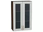 Шкаф верхний с 2-мя остекленными дверцами Шале White Dreamline Венге 920*600*320