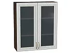Шкаф верхний с 2-мя остекленными дверцами Шале White Dreamline Венге 920*800*302
