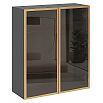 Шкаф верхний с 2-мя остекленными дверцами Золотой/Graphite Полки Стекло 920*800*322