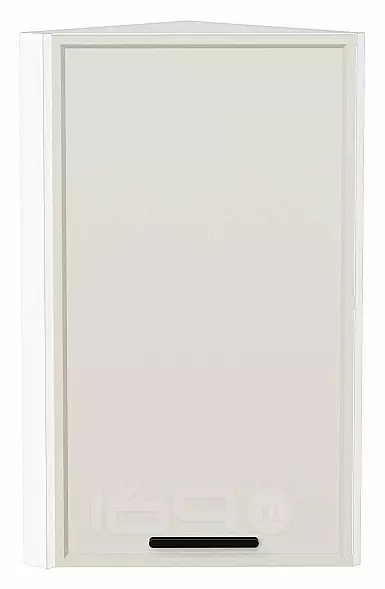 Шкаф верхний торцевой Фрейм Cream Silk Белый 716*300*324