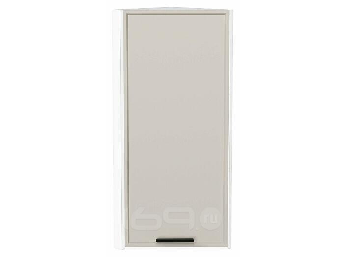 Шкаф верхний торцевой Фрейм Cream Silk Белый 920*300*310