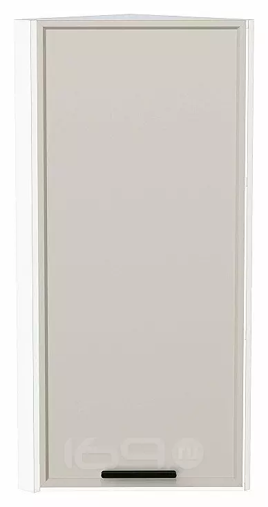 Шкаф верхний торцевой Фрейм Cream Silk Белый 920*300*310