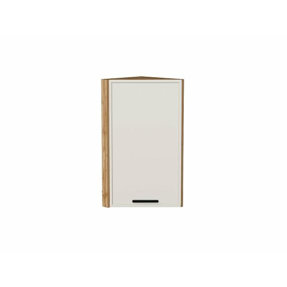 Шкаф верхний торцевой Фрейм Cream Silk Дуб Вотан 716*300*324