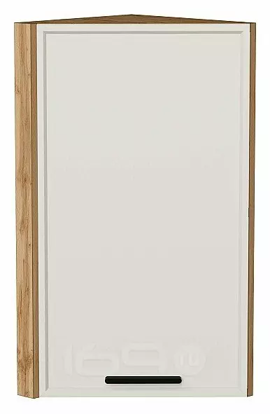 Шкаф верхний торцевой Фрейм Cream Silk Дуб Вотан 716*300*324