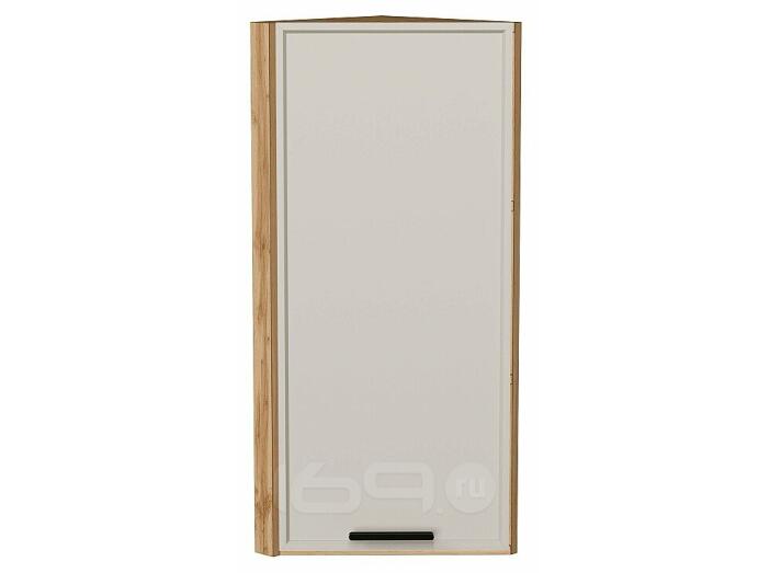 Шкаф верхний торцевой Фрейм Cream Silk Дуб Вотан 920*300*310