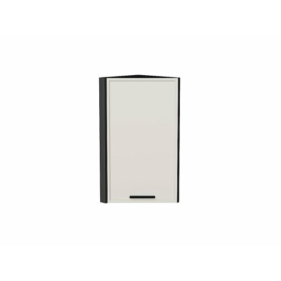 Шкаф верхний торцевой Фрейм Cream Silk Graphite 716*300*324