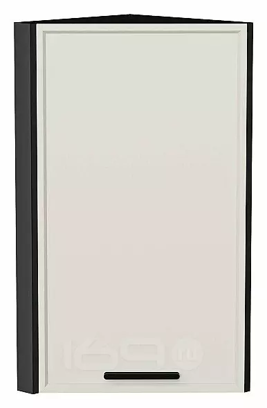 Шкаф верхний торцевой Фрейм Cream Silk Graphite 716*300*324