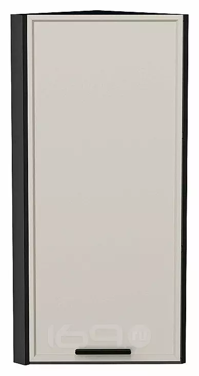 Шкаф верхний торцевой Фрейм Cream Silk Graphite 920*300*310