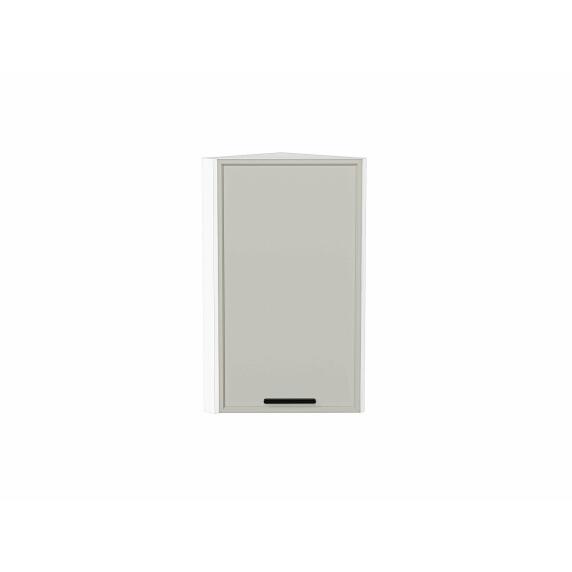 Шкаф верхний торцевой Фрейм Grey Silk Белый 716*300*324