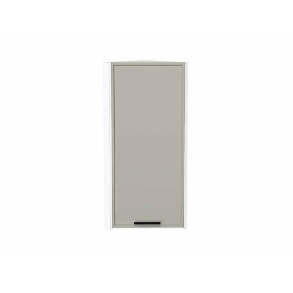 Шкаф верхний торцевой Фрейм Grey Silk Белый 920*300*310