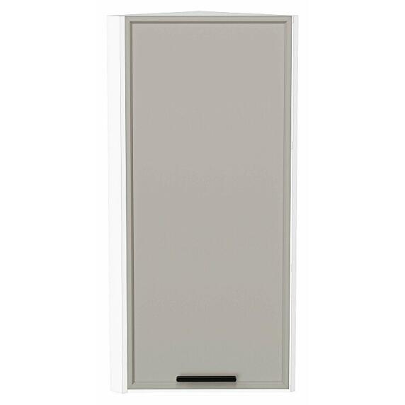 Шкаф верхний торцевой Фрейм Grey Silk Белый 920*300*310