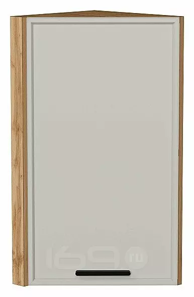 Шкаф верхний торцевой Фрейм Grey Silk Дуб Вотан 716*300*324