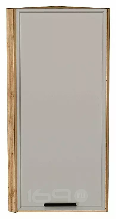 Шкаф верхний торцевой Фрейм Grey Silk Дуб Вотан 920*300*310