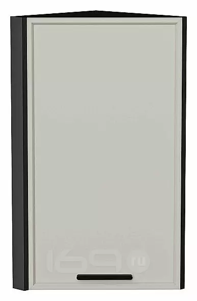 Шкаф верхний торцевой Фрейм Grey Silk Graphite 716*300*324