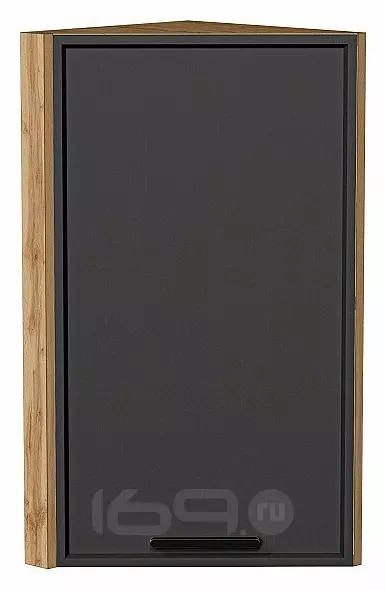 Шкаф верхний торцевой Фрейм Stormy Silk Дуб Вотан 716*300*324
