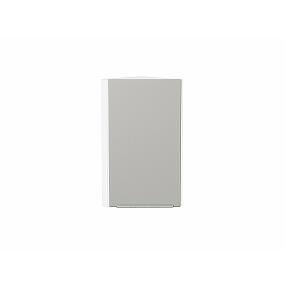 Шкаф верхний торцевой Фьюжн Silky Light Grey  Белый 716*300*306