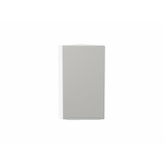 Шкаф верхний торцевой Фьюжн Silky Light Grey  Белый 716*300*306