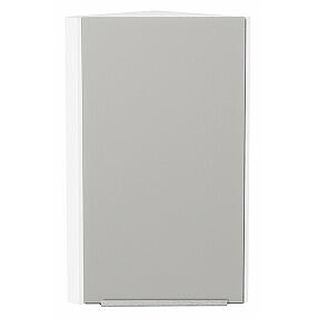 Шкаф верхний торцевой Фьюжн Silky Light Grey  Белый 716*300*306