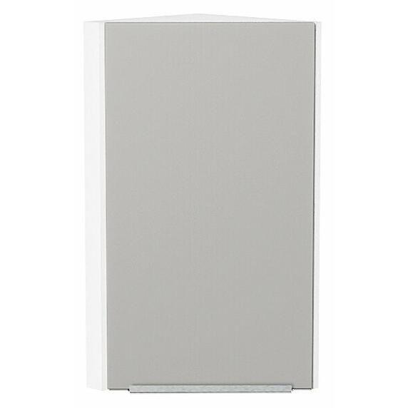 Шкаф верхний торцевой Фьюжн Silky Light Grey  Белый 716*300*306