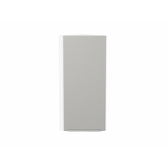 Шкаф верхний торцевой Фьюжн Silky Light Grey  Белый 920*300*306