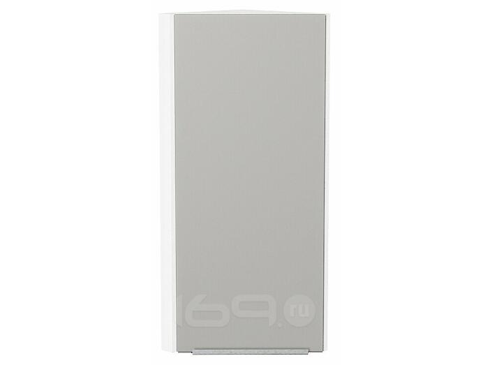 Шкаф верхний торцевой Фьюжн Silky Light Grey  Белый 920*300*306