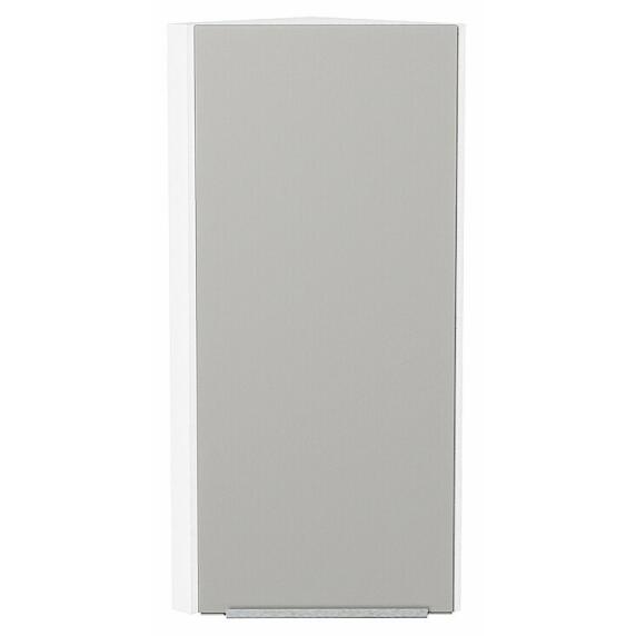 Шкаф верхний торцевой Фьюжн Silky Light Grey  Белый 920*300*306