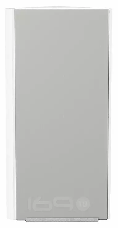 Шкаф верхний торцевой Фьюжн Silky Light Grey  Белый 920*300*306
