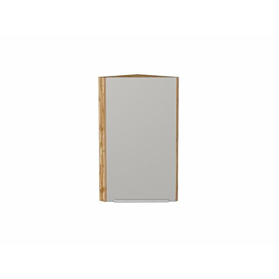 Шкаф верхний торцевой Фьюжн Silky Light Grey  Дуб Вотан 716*300*306