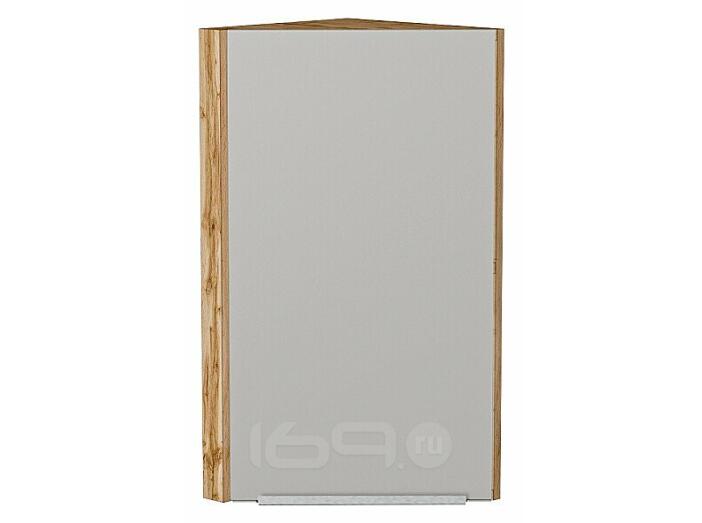 Шкаф верхний торцевой Фьюжн Silky Light Grey  Дуб Вотан 716*300*306