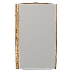 Шкаф верхний торцевой Фьюжн Silky Light Grey  Дуб Вотан 716*300*306