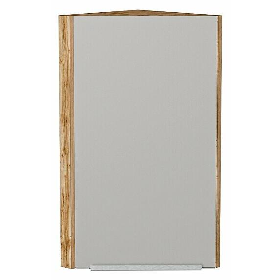 Шкаф верхний торцевой Фьюжн Silky Light Grey  Дуб Вотан 716*300*306