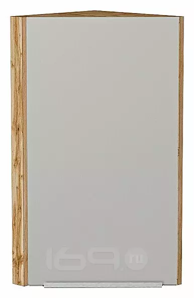 Шкаф верхний торцевой Фьюжн Silky Light Grey Дуб Вотан 716*300*306