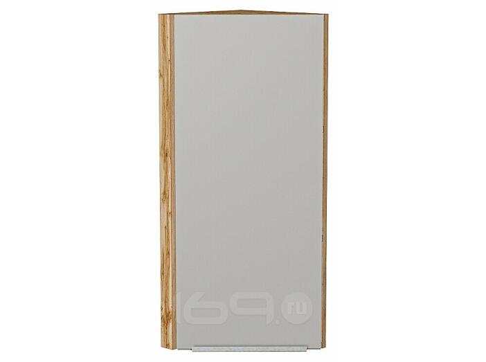 Шкаф верхний торцевой Фьюжн Silky Light Grey  Дуб Вотан 920*300*306