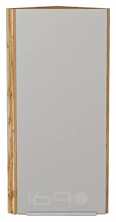 Шкаф верхний торцевой Фьюжн Silky Light Grey Дуб Вотан 920*300*306