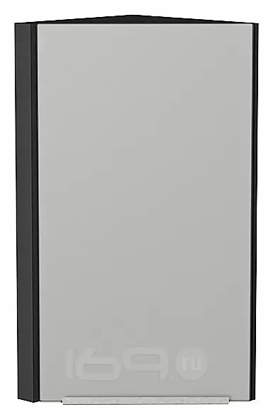 Шкаф верхний торцевой Фьюжн Silky Light Grey  Graphite 716*300*306