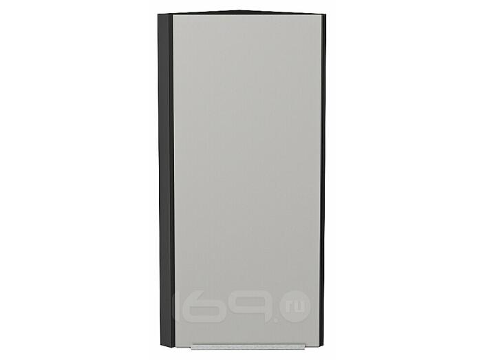 Шкаф верхний торцевой Фьюжн Silky Light Grey  Graphite 920*300*306
