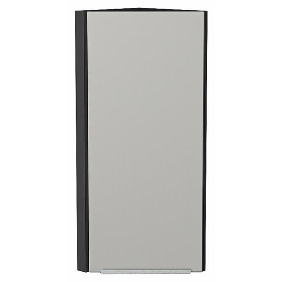 Шкаф верхний торцевой Фьюжн Silky Light Grey  Graphite 920*300*306