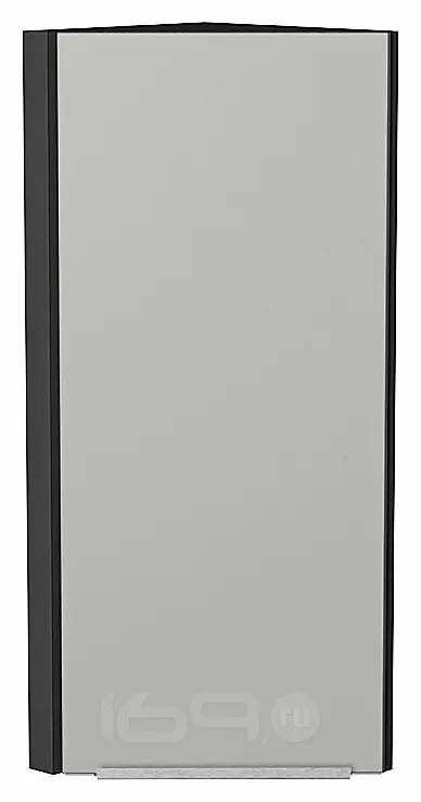 Шкаф верхний торцевой Фьюжн Silky Light Grey Graphite 920*300*306