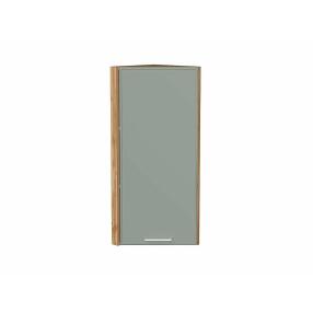 Шкаф верхний торцевой Квадро Аквамарин/Дуб Вотан 920*300*307
