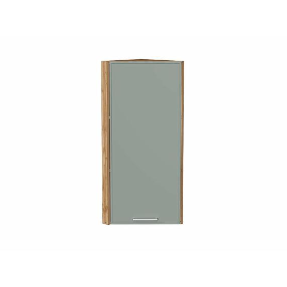 Шкаф верхний торцевой Квадро Аквамарин/Дуб Вотан 920*300*307