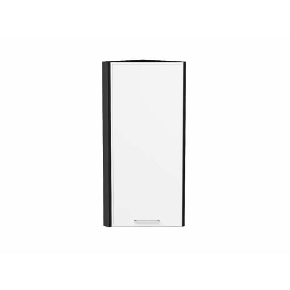 Шкаф верхний торцевой Квадро Белый/Graphite 920*300*307