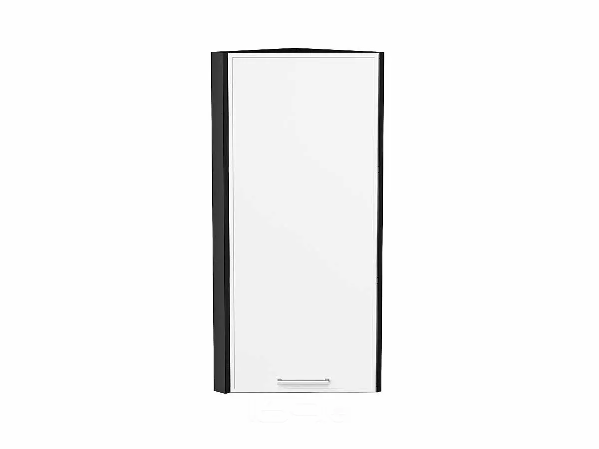 Шкаф верхний торцевой Квадро Белый/Graphite 920*300*307