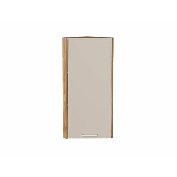Шкаф верхний торцевой Квадро Кашемир/Дуб Вотан 920*300*307