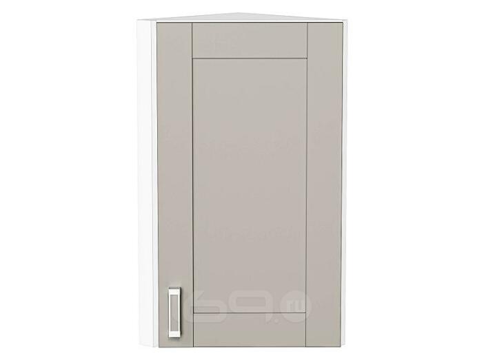 Шкаф верхний торцевой Лофт Grey Silk/Белый 716*300*306