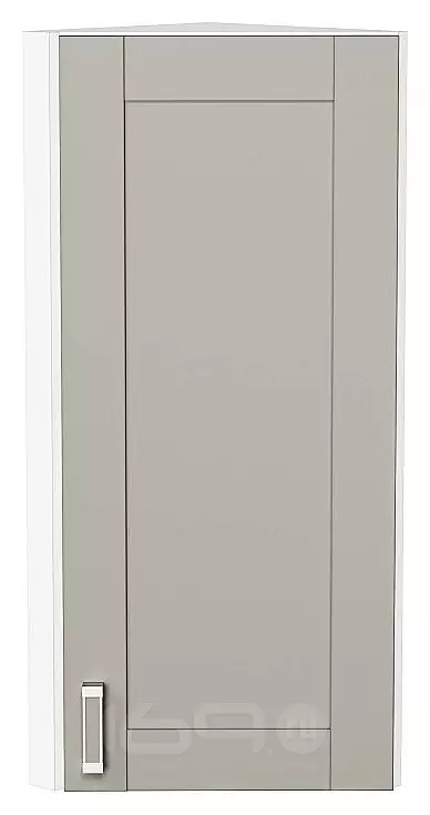 Шкаф верхний торцевой Лофт Grey Silk/Белый 920*300*306