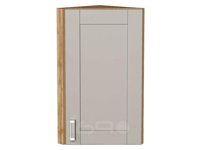 Шкаф верхний торцевой Лофт Grey Silk/Дуб Вотан 716*300*306